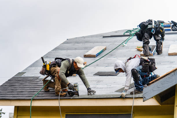 Professional Gutter Installation technician working in Sun Prairie, MT